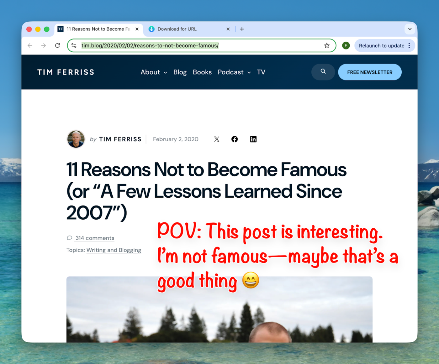 POV: You found an interesting article