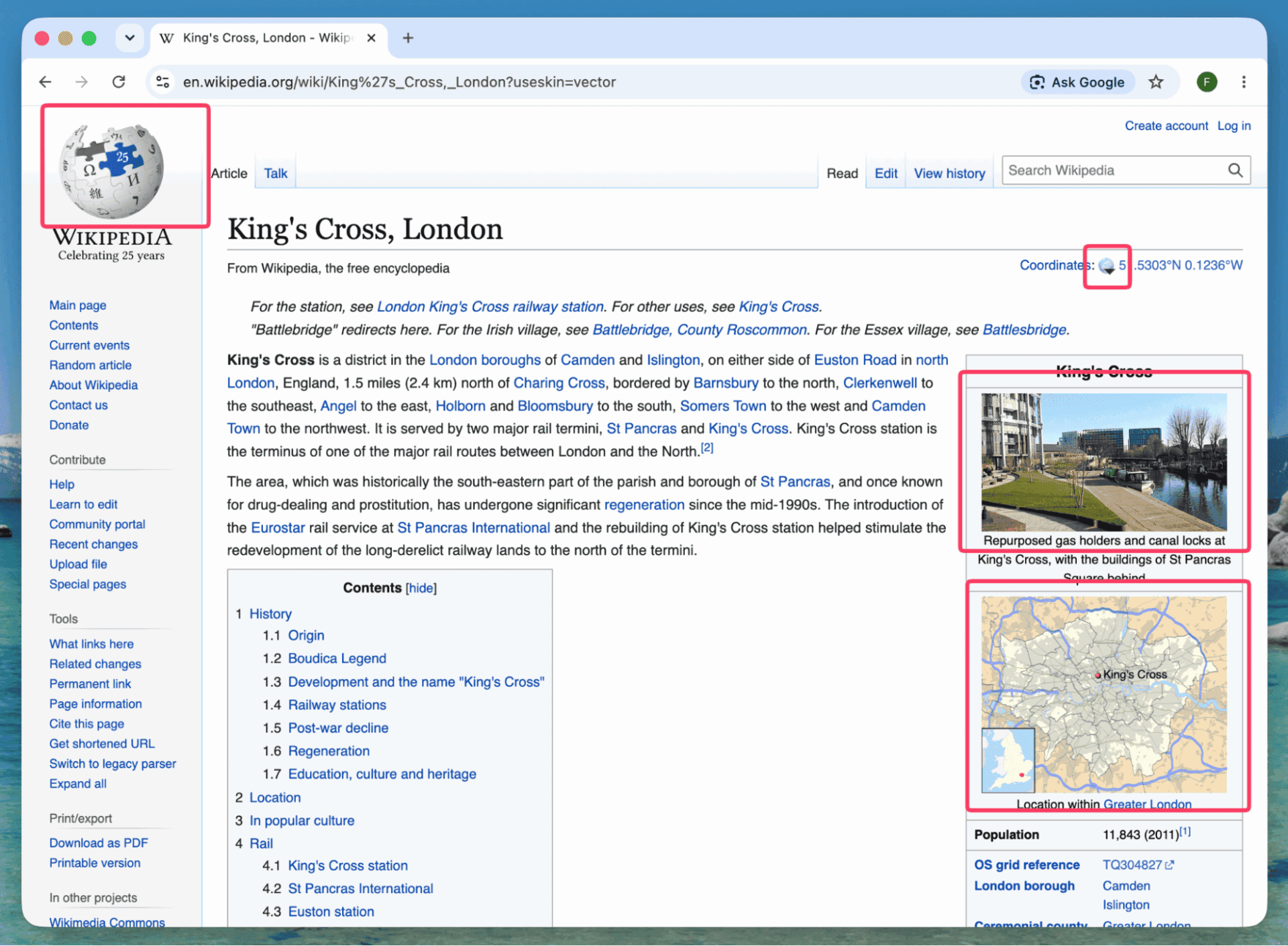 A web page with all of its images highlighted, ready to be downloaded